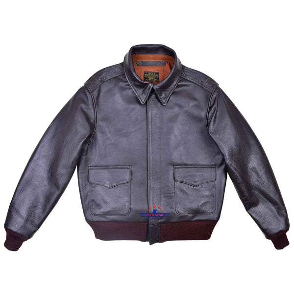 Repro A2 RW Clothing Co Contract No. W535 AC-27752 Real Horsehide Leather  Seal Brown Jacket