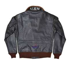 G-8 Navy Leather Flight Jacket_from US AUTHENTIC