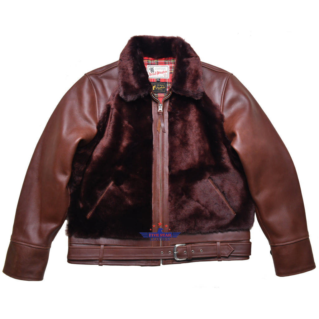 FiveStar Leather 1930s Grizzly Fivestar Jacket Leather CHL Brown thick colo – 2mm leather