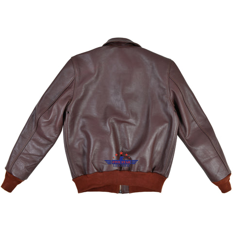 Men Type A-2 Repro Real Leather Brown Aviator flying Pilot Jacket ...