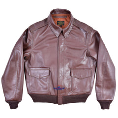 Repro A2 RW Clothing Co Contract No. W535 AC-27752 Real Horsehide Leather  Mid Brown Jacket