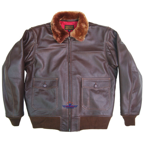 FiveStar Leather Repro G1 Cagleco Sportswear Jacket Mid Brown 