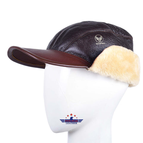 Lambskin leather hats online