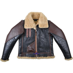 FiveStar Leather USAAF B-3 AC Drawing No. 33H5595 Order No. 535-42-18655-P  H.L.B. Corp. N.Y SheepSkin Seal Brown Flight Jacket