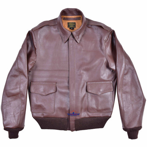 Repro A2 J. A. Dubow Mfg Co Contract 27798 Horsehide Reddish Brown